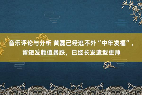 音乐评论与分析 黄磊已经逃不外“中年发福”，留短发颜值暴跌，已经长发造型更帅